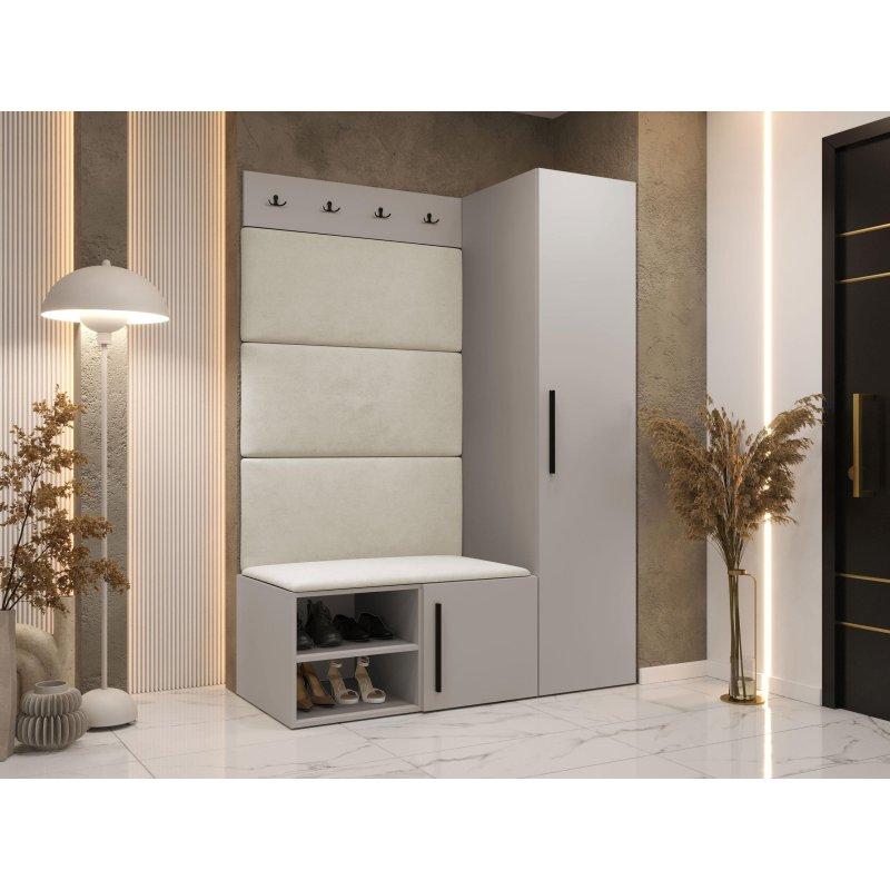 7 Parça Modüler Döşemeli Panelli Suntalam Portmanto Vestiyer Seti - 191x50 cm - 159145