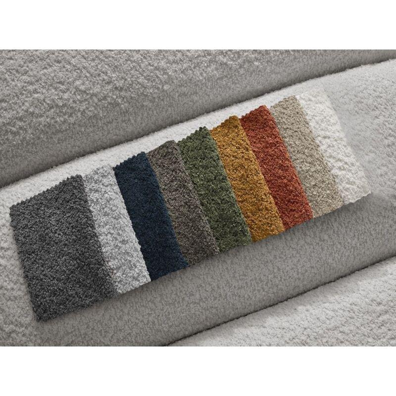 Açık Gri Buklet Kumaş Puflu Sol Köşe Koltuk - 153153