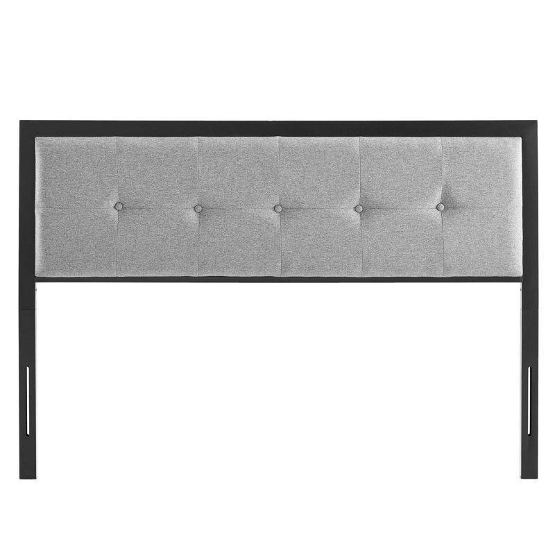 Açık Gri Kadife Gold Metal Ayaklı Kapitoneli Yatak Başlığı - 153 cm - 144957