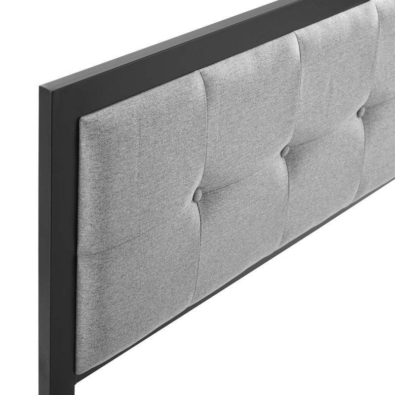 Açık Gri Kadife Gold Metal Ayaklı Kapitoneli Yatak Başlığı - 153 cm - 144957