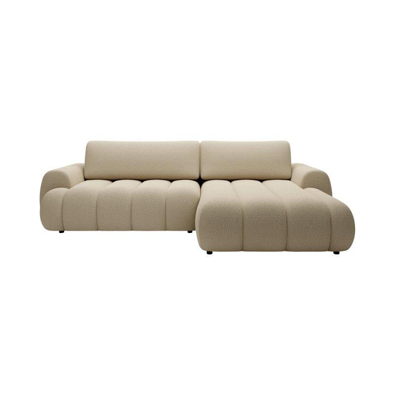 Açık Gri Kumaş Yataklı Sandıklı Sağ Köşe Koltuk - 272x168x81 cm - 155995