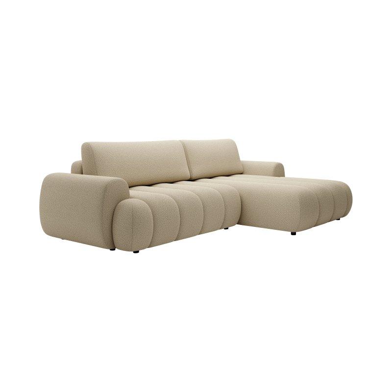 Açık Gri Kumaş Yataklı Sandıklı Sağ Köşe Koltuk - 272x168x81 cm - 155995