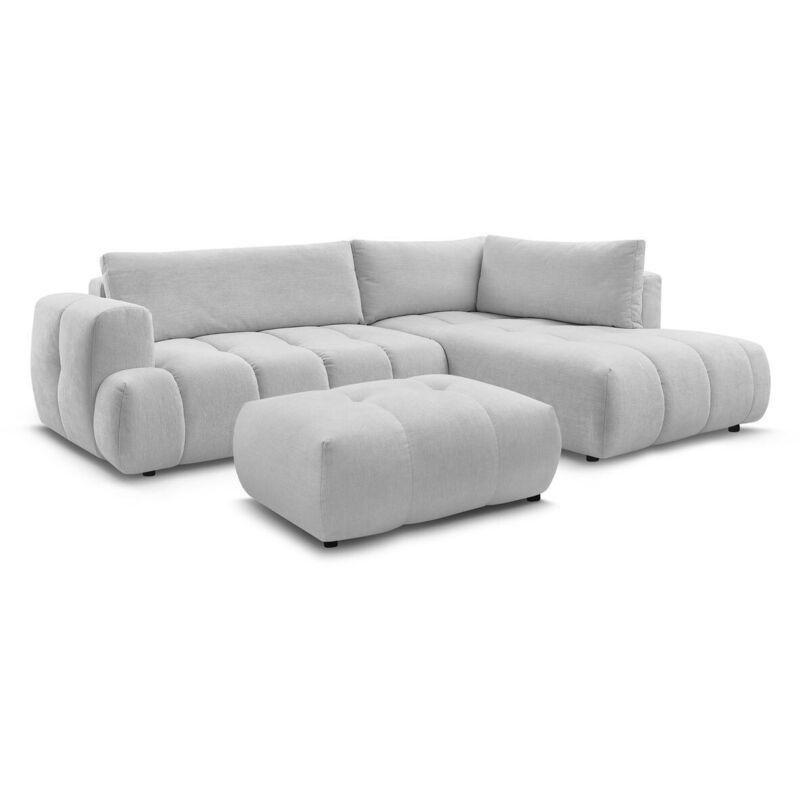 Açık Gri Kumaş Yataklı Sandıklı Sağ Köşe L Koltuk Takımı - 282x204 cm - 152034