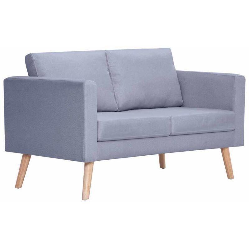 Açık Gri Kumaş Yıkanabilir Kılıflı İkili Koltuk - 116 cm - 152658