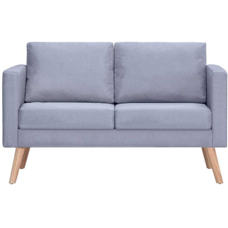 Açık Gri Kumaş Yıkanabilir Kılıflı İkili Koltuk - 116 cm - 152658