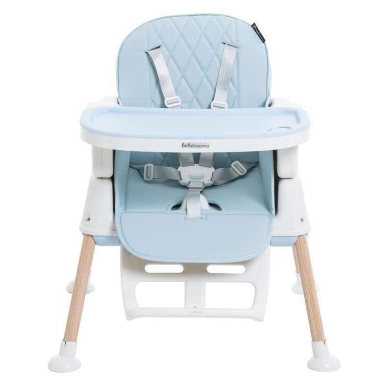 Açık Mavi Çelik Ayaklı 5 Modlu Katlanabilir Mama Sandalyesi - 90x67x60 cm - 162598