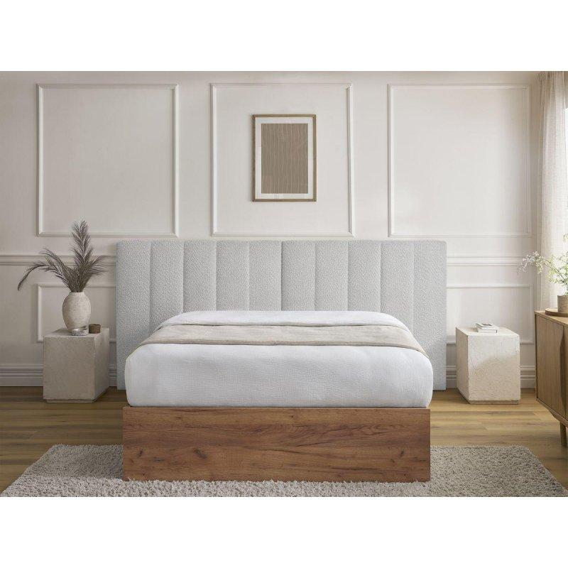 Açık Renk Ahşap Buklet Kumaş Sandıklı Baza - 144193