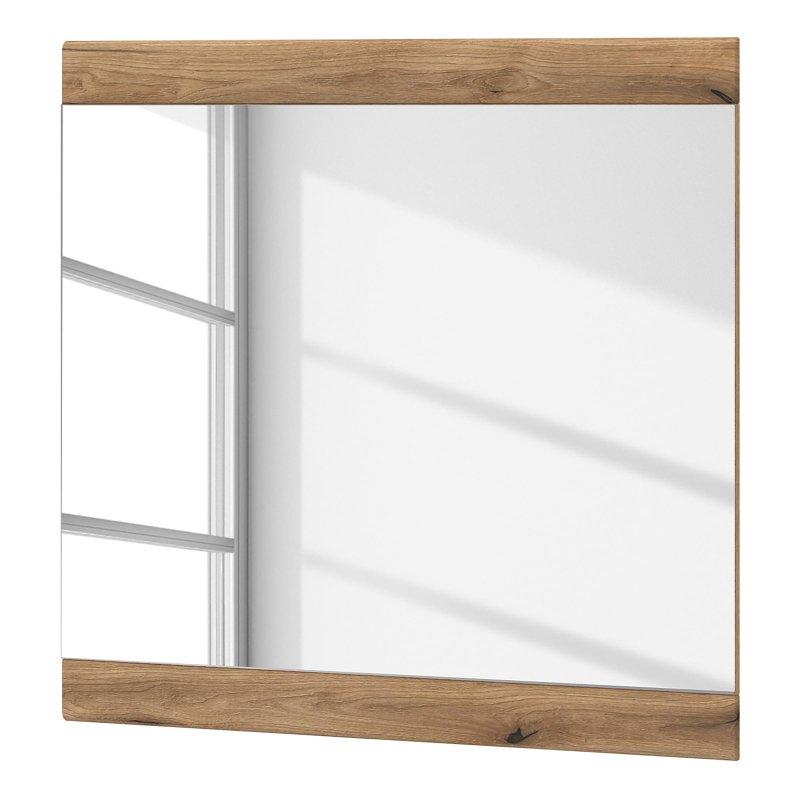 Ahşap Desenli Yonga Levha Oturaklı Aynalı 5 Parçalı Portmanto Vestiyer - 239x198x40 cm - 158740