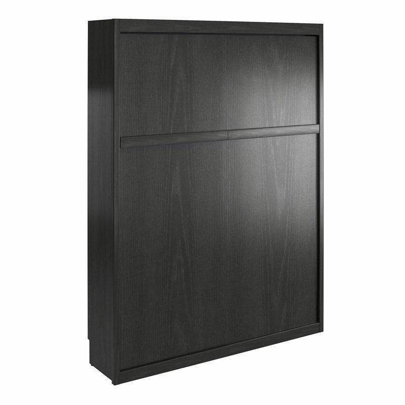 Ahşap Dokulu Endüstriyel Ahşap Pistonlu Katlanır Duvar Yatağı - 166x220 cm - 144462