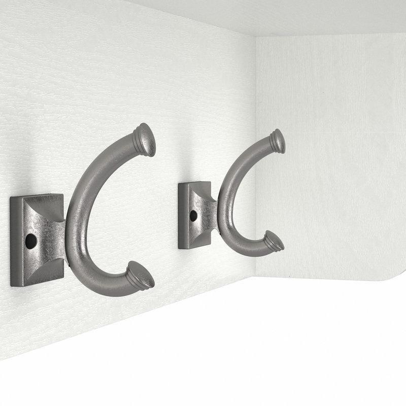 Ahşap Oturaklı Ayakkabılıklı Duvara Monte Portmanto Vestiyer - 101 cm - 159442