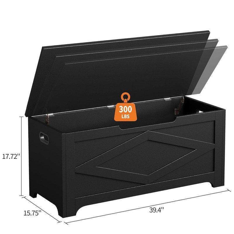 Ahşap Oturaklı Güvenlik Menteşeli Oyuncak Dolabı - 101 cm - 150339