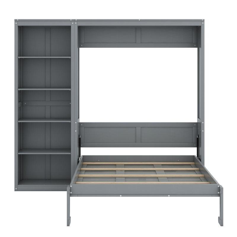 Ahşap Raflı Depolama Alanlı Duvar Yatağı - 209x240 cm - 144303