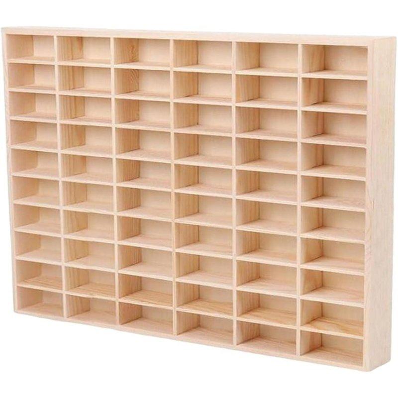 Ahşap Rengi MDF Duvara Monte Edilebilir Raflı Oyuncak Araba Dolabı - 151113