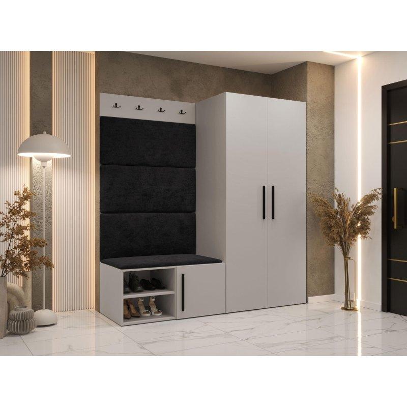 Ahşap ve Antrasit Modüler 7 Parça Portmanto Vestiyer Seti - 158728