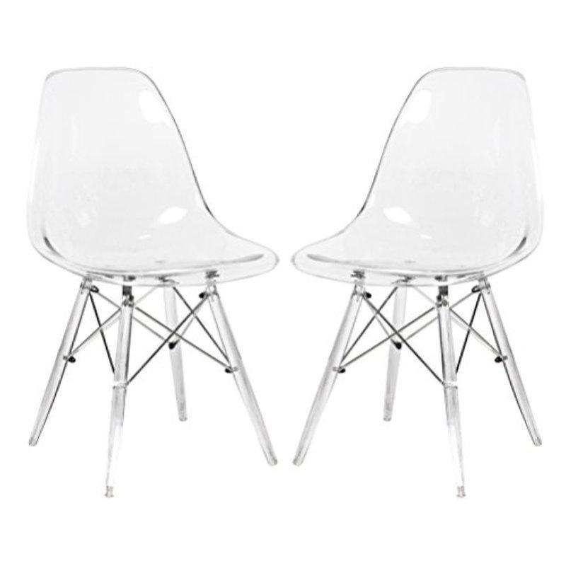 Akrilik Ayaklı Kolçaksız Plastik Şeffaf Sandalye - 146739