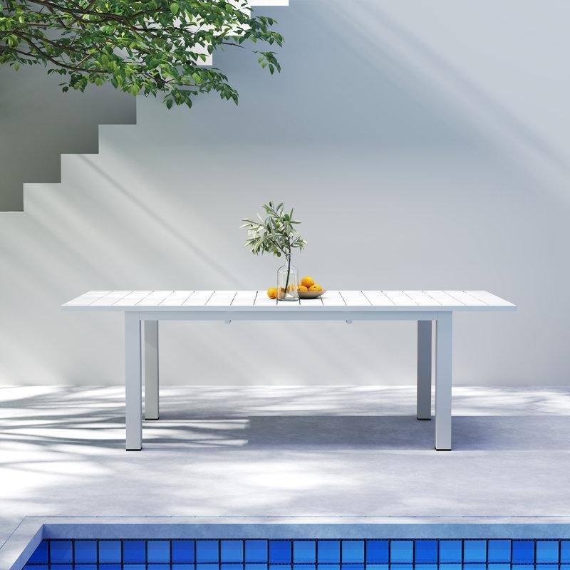 Alüminyum Açılabilir Dikdörtgen Dış Mekan Yemek Masası - 173-232 cm - 148296