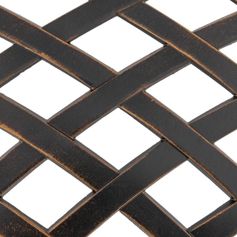 Antik Bronz Döküm Alüminyum Kolçaklı Ferforje Sandalye 2li Set - 145938