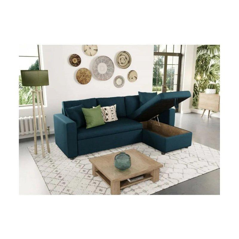 Antrasit Gri Kumaş Yataklı Sandıklı Yönü Değiştirilebilir Köşe Koltuk - 223x146 cm - 155662