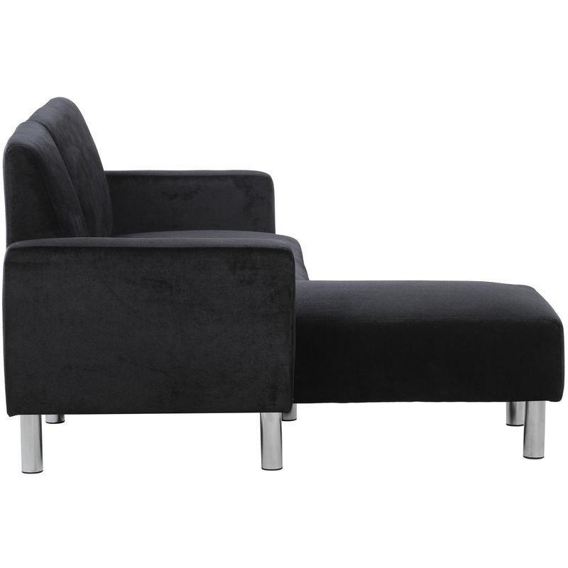 Antrasit Gri Polyester Kumaş Metal Ayaklı 4 Kişilik Yönü Değiştirilebilir Köşe Koltuk - 209x73x83 cm - 153369