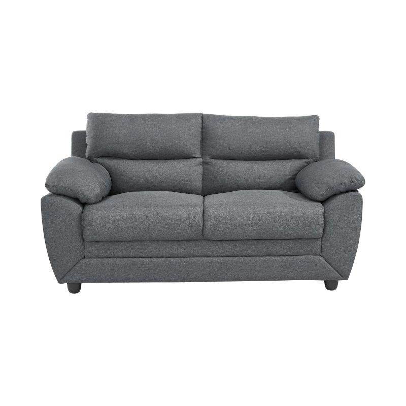 Antrasit Kumaş Yuvarlak Hatlı 2 Kişilik Koltuk - 163 cm - 155203