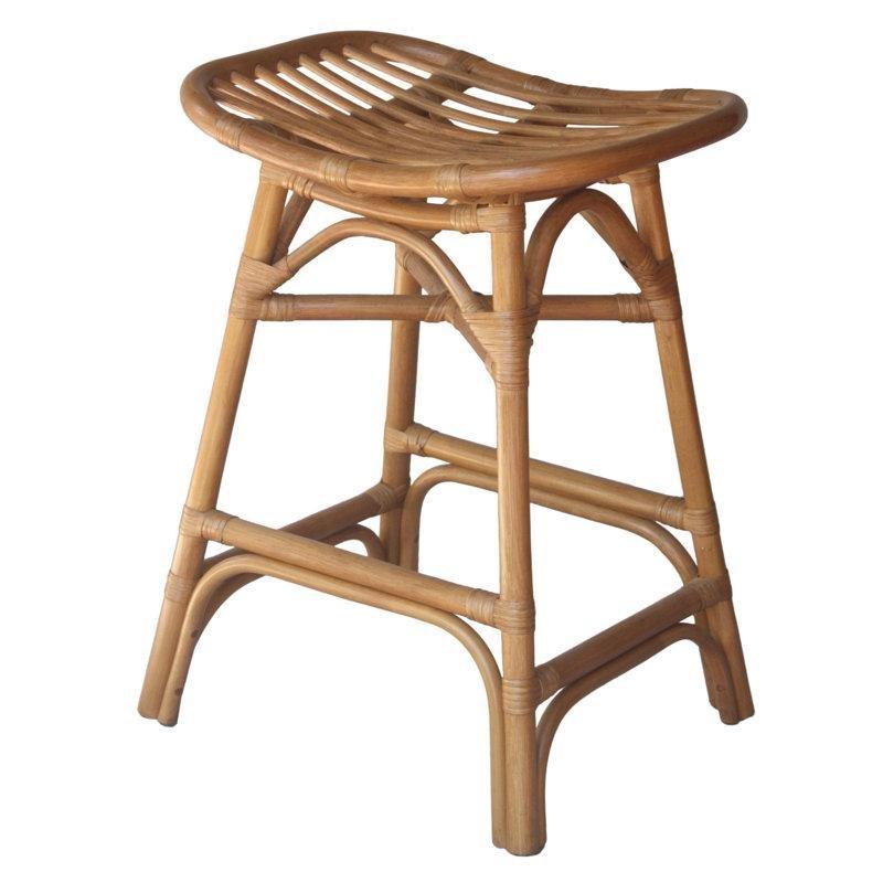 Arkalıksız Eyer Tipi Oturaklı Hasır Bar Sandalyesi - 61 cm - 148194