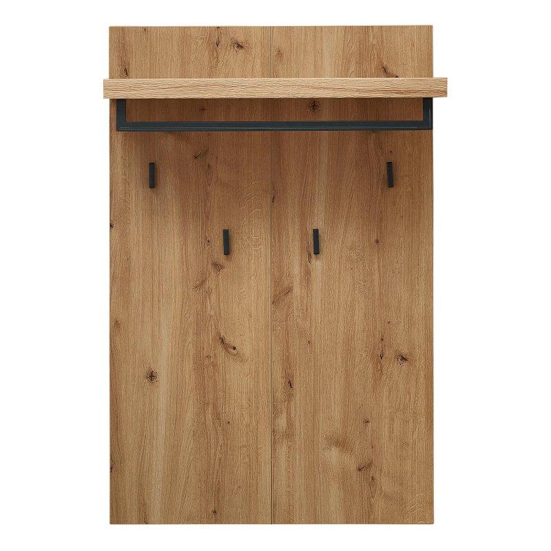Artisan Meşe ve Antrasit Rengi 5 Parçalı Oturaklı Aynalı Portmanto Vestiyer - 245 cm - 159367