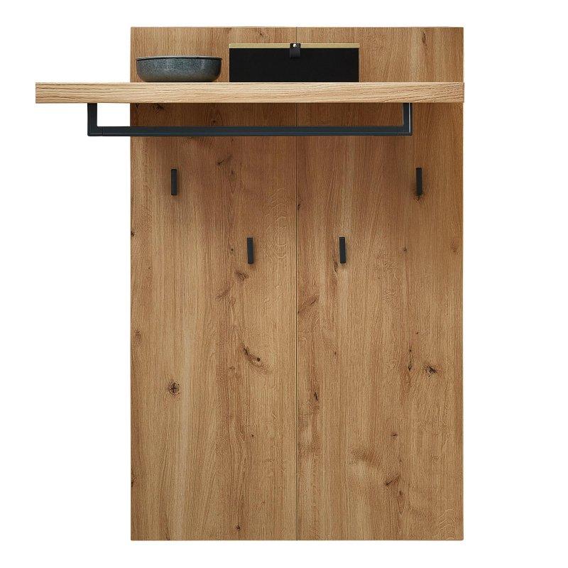 Artisan Meşe ve Antrasit Renk Sunta Oturaklı Aydınlatmalı 4 Parça Portmanto Vestiyer Seti - 218 cm - 158881