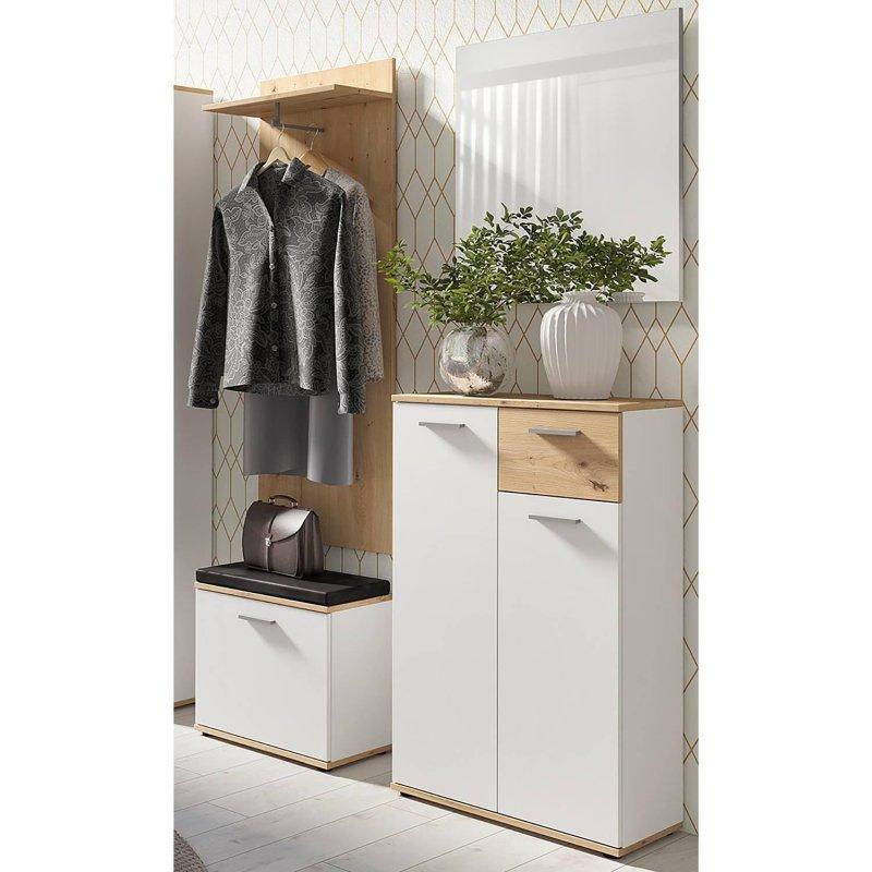 Aynalı Oturaklı 4 Parçalı Portmanto Vestiyer Seti - 159325