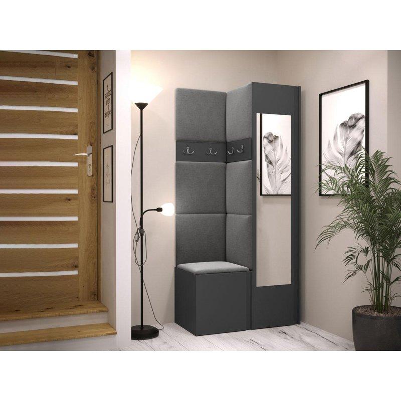 Aynalı Oturaklı Modüler Portmanto Vestiyer Seti - 82 cm - 158926