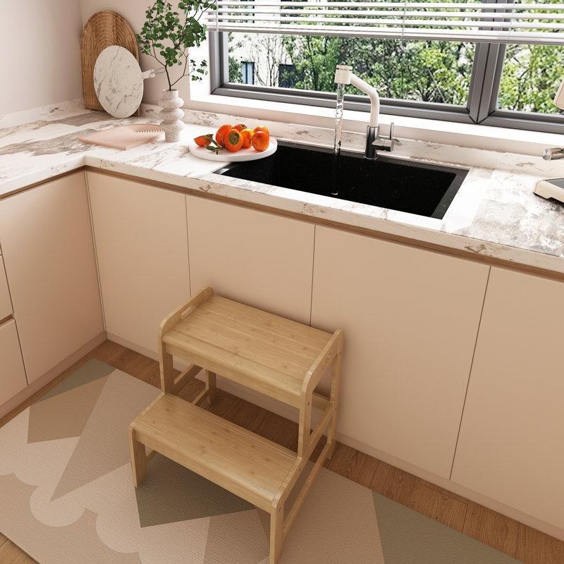 Bej Bambu 2 Basamaklı Kaydırmaz Yüzeyli Öğrenme Kulesi - 163063