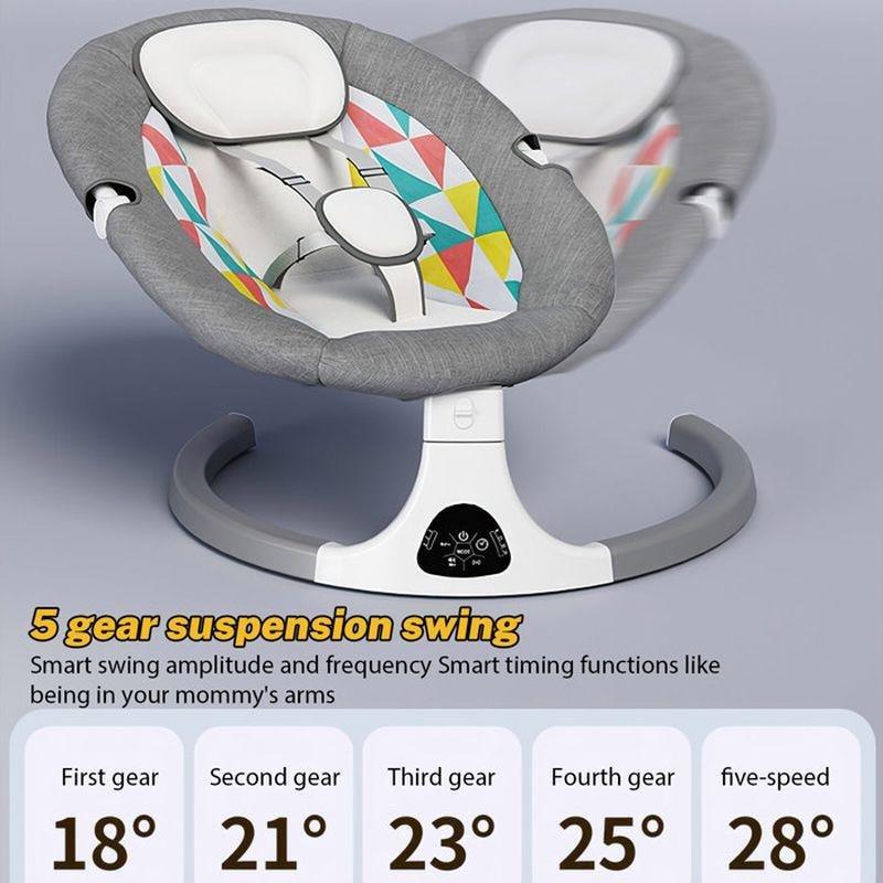 Bej Bluetooth Uzaktan Kumandalı Müzikli Titreşimli 5 Kademeli Ana Kucağı Beşik - 63x70x48 cm - 162370
