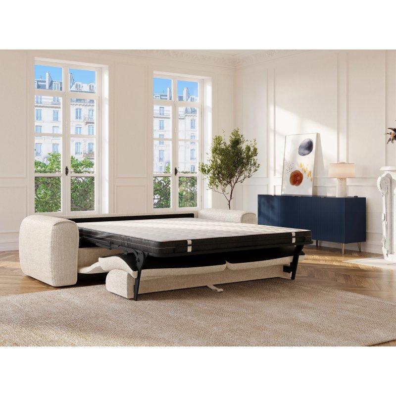 Bej Dokulu Kumaş 13 cm Visco Yataklı 4 Kişilik Koltuk - 236 cm - 155413