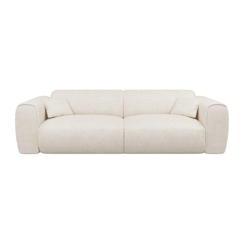Bej Dokulu Kumaş 13 cm Visco Yataklı 4 Kişilik Koltuk - 236 cm - 155413