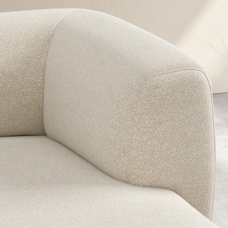 Bej Dokulu Kumaş Sağ Köşe Koltuk - 228x158 cm - 154887