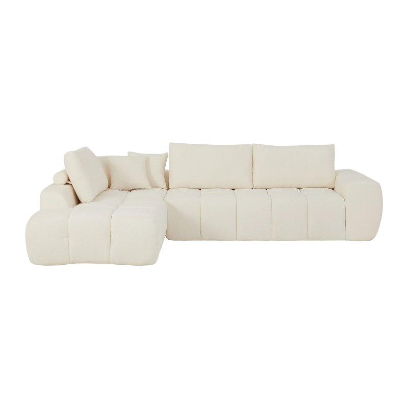 Bej Dokulu Kumaş Sağ Köşe Koltuk - 300x209 cm - 156082