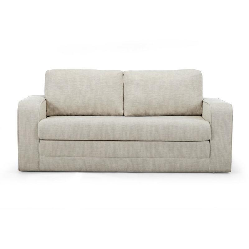 Bej Dokulu Kumaş Yataklı 2 Kişilik Koltuk - 160 cm - 153504