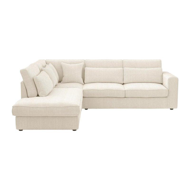 Bej Fitilli Kadife Kumaş 6 Kişilik Sağ Köşe Koltuk - 285x247 cm - 156112