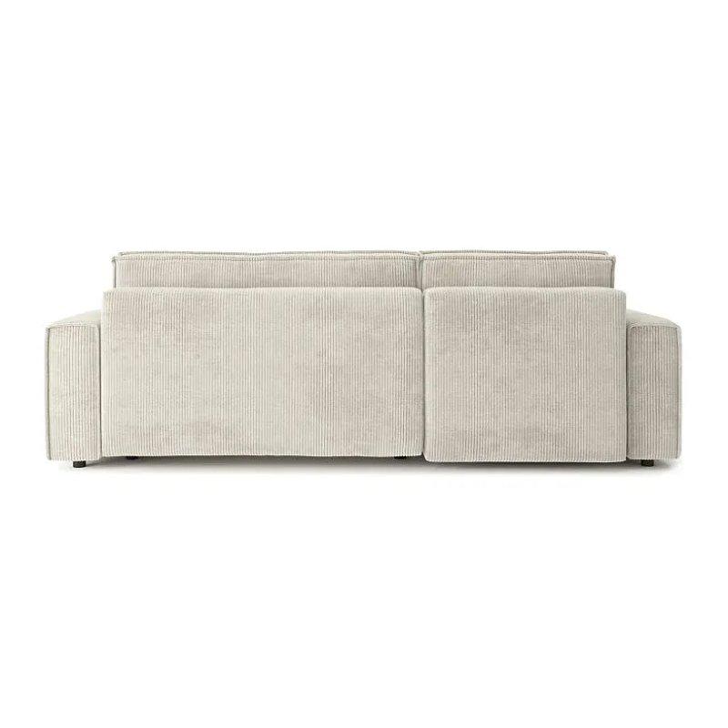 Bej Fitilli Kadife Yataklı Sandıklı Yönü Değiştirilebilir Köşe Koltuk - 252 cm - 155650