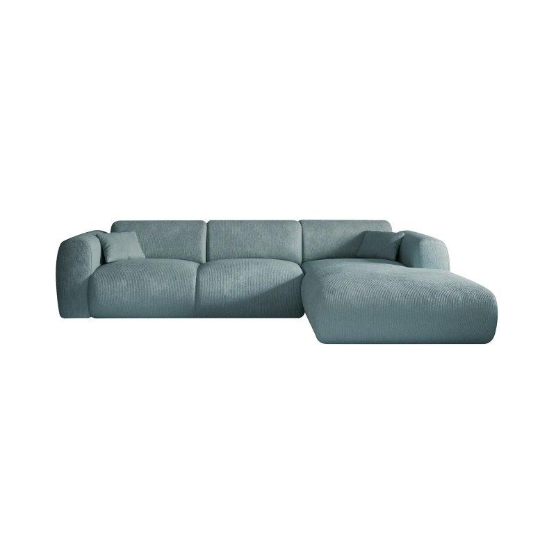 Bej İnce Fitilli Kadife Sağ Köşe Uzanma Modüllü Koltuk - 280x165 cm - 156022