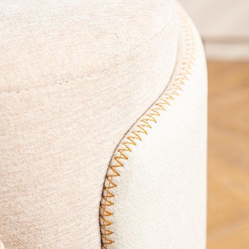 Bej Kadife Metal Döner Makyaj Sandalyesi - 51x41x36 cm - 146202