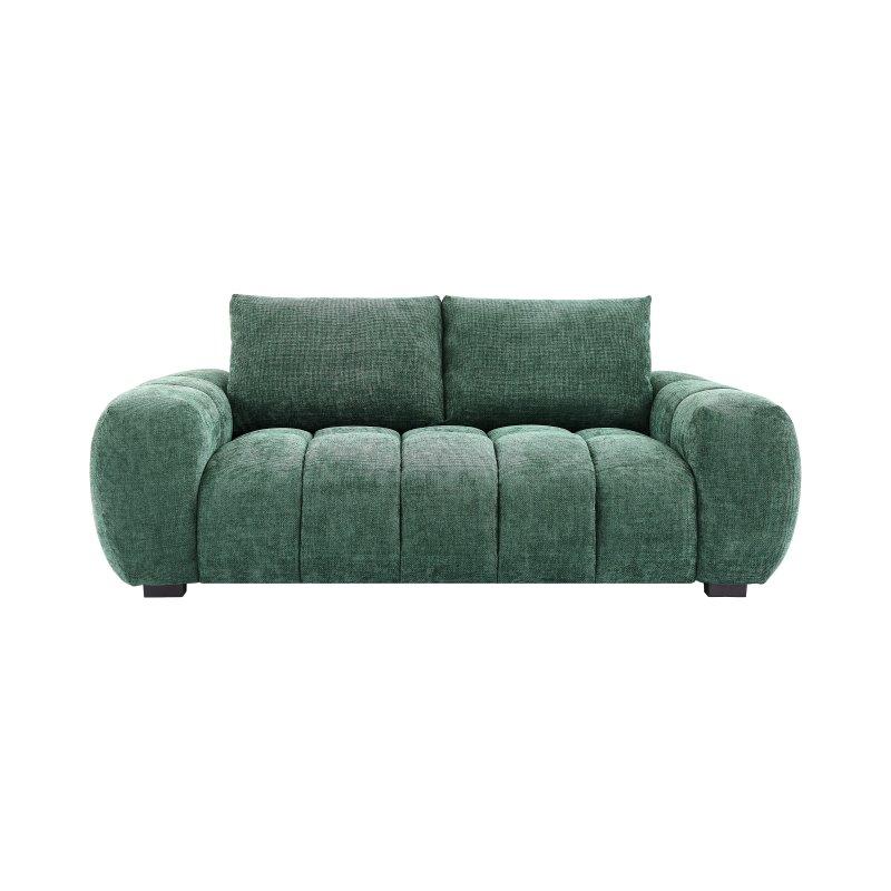 Bej Kapitoneli Dokulu Kumaş Çıkarılabilir Sırt Kılıflı Üçlü Koltuk - 196 cm - 155107