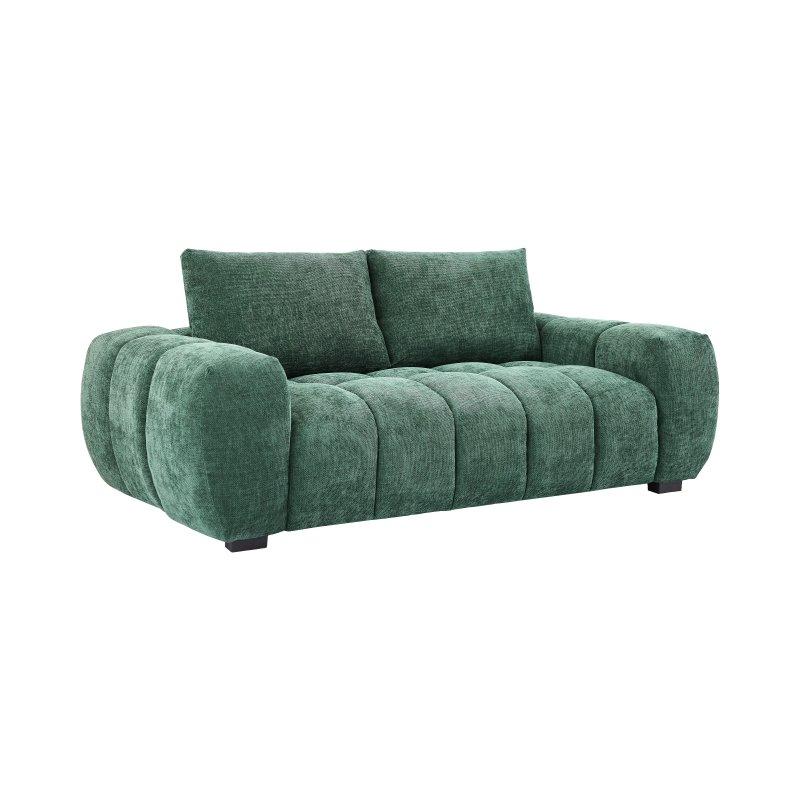 Bej Kapitoneli Dokulu Kumaş Çıkarılabilir Sırt Kılıflı Üçlü Koltuk - 196 cm - 155107