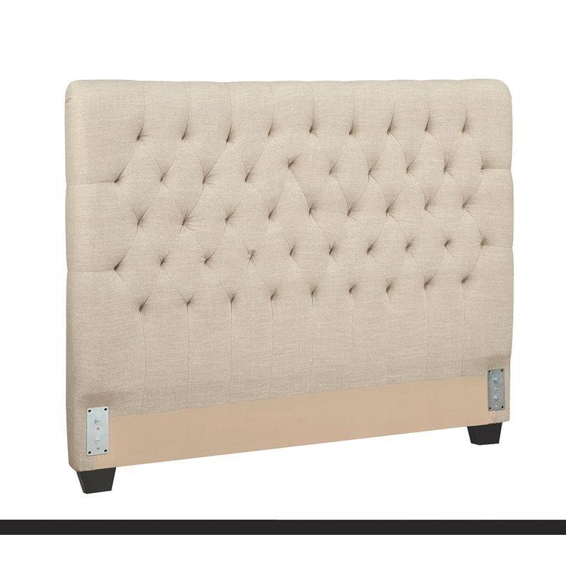 Bej Kapitoneli Kumaş Yatak Başlığı - 147 cm - 144567