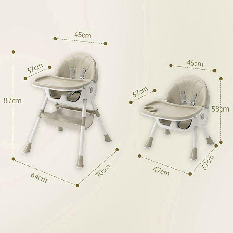 Bej Katlanabilir Ayarlanabilir Sallanır 6'sı 1 Arada Fonksiyonel Mama Sandalyesi - 64x70x87 cm - 162763