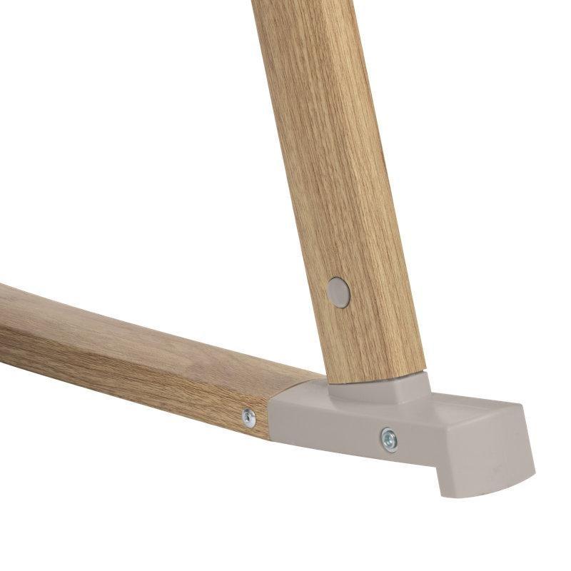 Bej Katlanabilir Sallanır Işıklı ve Müzikli Oyun Parkına Dönüşen Metal Anne Yanı Beşik - 95x55 cm - 161773