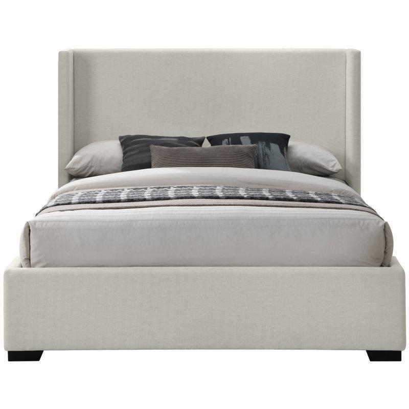 Bej Keten Kumaş Kanatlı Yatak Başlığı - 216 cm - 145083