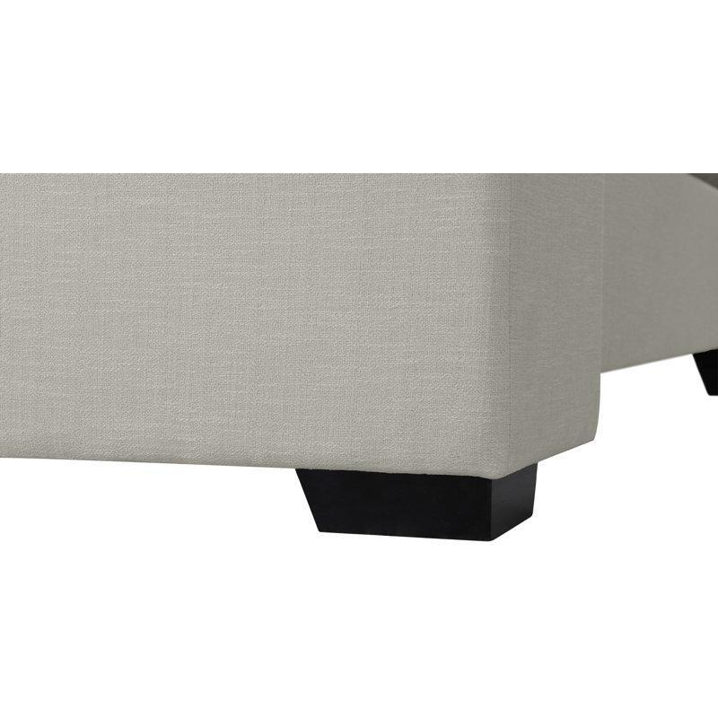 Bej Keten Kumaş Kanatlı Yatak Başlığı - 216 cm - 145083