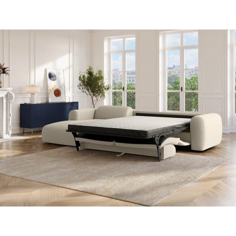 Bej Kırçıllı Kumaş Hafızalı Sünger Yataklı Sol Köşe Koltuk - 299x165 cm - 156142