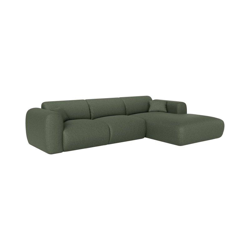 Bej Kırçıllı Kumaş Sağ Köşe Uzanma Modüllü Koltuk - 280x165 cm - 156019