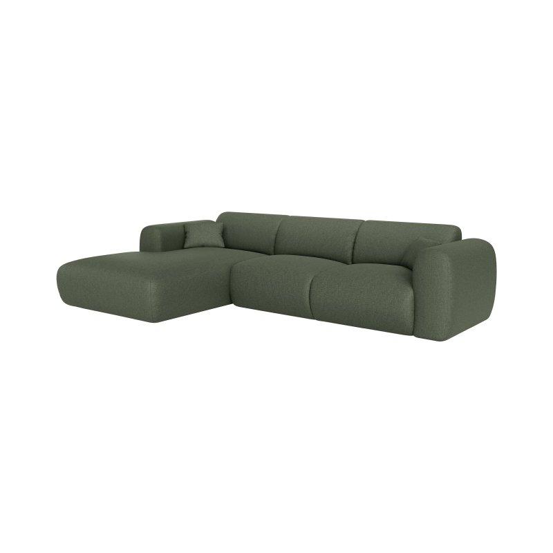 Bej Kırçıllı Kumaş Sol Köşe Geniş Uzanma Modüllü Koltuk - 280 cm - 156043